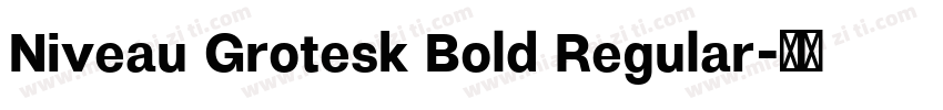 Niveau Grotesk Bold Regular字体转换